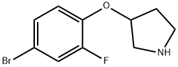 3-(4-BROMO-2-FLUOROPHENOXY)PYRROLIDINE Structure