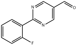 2-(2-氟苯基)-5-嘧啶羧醛 结构式