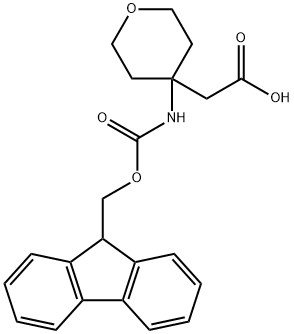 (4-Fmoc-amino-tetrahydropyran-4-yl)-acetic acid Structure