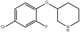 3-(4-CHLORO-2-FLUOROPHENOXY)PIPERIDINE Structure
