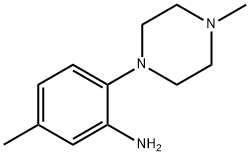 5-メチル-2-(4-メチル-1-ピペラジニル)アニリン 化学構造式