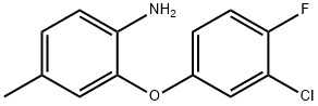 2-(3-クロロ-4-フルオロフェノキシ)-4-メチルフェニルアミン 化学構造式