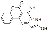 6H-[1]Benzopyrano[4,3-d]pyrazolo[1,5-a]pyrimidin-6-one,  7,9-dihydro-10-hydroxy-7-imino- Struktur