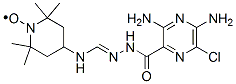4-(((((3,5-diamino-6-chloropyrazinyl)carbonyl)amino)iminomethyl)amino)-2,2,6,6-tetramethyl-1-piperidinyloxy Structure