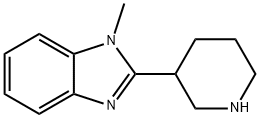 1-メチル-2-(3-ピペリジニル)-1H-ベンズイミダゾール 化学構造式