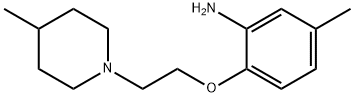 5-Methyl-2-[2-(4-methyl-piperidin-1-yl)-ethoxy]-phenylamine Struktur