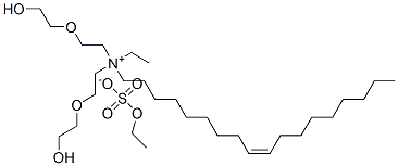 ethylbis[2-(2-hydroxyethoxy)ethyl]oleylammonium ethyl sulphate  Struktur