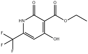 4-ヒドロキシ-2-オキソ-6-(トリフルオロメチル)-1,2-ジヒドロピリジン-3-カルボン酸エチル 化学構造式