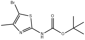 Carbamic  acid,  N-(5-bromo-4-methyl-2-thiazolyl)-,  1,1-dimethylethyl  ester 化学構造式