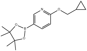 2-(CYCLOPROPYLMETHOXY)-5-(4,4,5,5-TETRAMETHYL-1,3,2-DIOXABOROLAN-2-YL)PYRIDINE 化学構造式