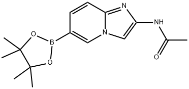 AcetaMide, N-[6-(4,4,5,5-tetraMethyl-1,3,2-dioxaborolan-2-yl)iMidazo[1,2-a]pyridin-2-yl]- Structure