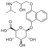 (+/-)-4-羟基普萘洛尔葡糖苷酸 结构式