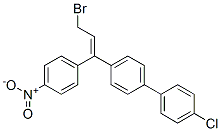 (Z)-4-[3-bromo-1-(4-nitrophenyl)-1-propenyl]-4'-chloro-1,1'-biphenyl Struktur