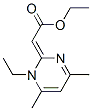 Acetic  acid,  2-(1-ethyl-4,6-dimethyl-2(1H)-pyrimidinylidene)-,  ethyl  ester Structure
