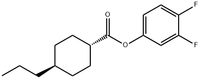 反式-4-丙基-环己烷羧酸 3,4-二氟苯基酯, 94737-80-1, 结构式