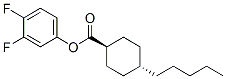 反-4-戊基环己甲酸-3,4-二氟苯酯 结构式