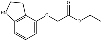 Acetic acid, 2-[(2,3-dihydro-1H-indol-4-yl)oxy]-, ethyl ester Struktur