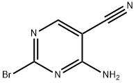 2-溴-4-氨基-5-氰基嘧啶, 94741-70-5, 结构式