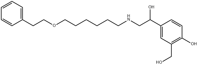 4-Hydroxy-α1-[[[6-(2-phenylethoxy)hexyl]aMino]Methyl]-1,3-benzenediMethanol Struktur