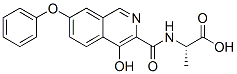 L-Alanine,  N-[(4-hydroxy-7-phenoxy-3-isoquinolinyl)carbonyl]- Struktur