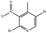 2,5-ジブロモ-4-メチル-3-ニトロピリジン 化学構造式