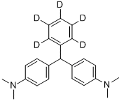 BIS-(4-DIMETHYLAMINOPHENYL)PHENYL-D5-METHANE Structure