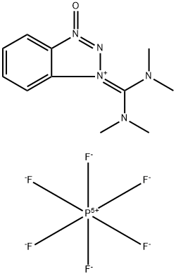 O-(ベンゾトリアゾール-1-イル)-N,N,N',N'-テトラメチルウロニウムヘキサフルオロホスファート 化学構造式