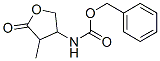 Carbamic acid, (tetrahydro-4-methyl-5-oxo-3-furanyl)-, phenylmethyl ester (9CI) Struktur