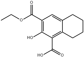 3-(Ethoxycarbonyl)-2-hydroxy-5,6,7,8-tetrahydronaphthalene-1-carboxylic acid, 96% Structure