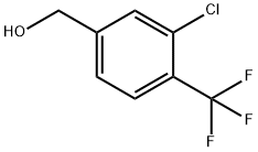 3-クロロ-4-(トリフルオロメチル)ベンジルアルコール 化学構造式