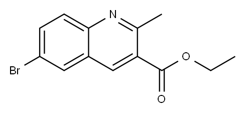 6-BROMO-2-METHYLQUINOLINE-3-CARBOXYLIC ACID ETHYL ESTER Structure