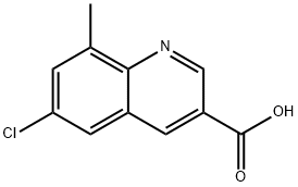 6-CHLORO-8-METHYLQUINOLINE-3-CARBOXYLIC ACID Structure