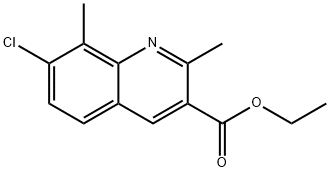 7-CHLORO-2,8-DIMETHYLQUINOLINE-3-CARBOXYLIC ACID ETHYL ESTER Structure