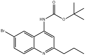 4-TERT-BUTOXYCARBONYLAMINO-6-BROMO-2-PROPYLQUINOLINE Structure