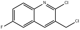 2-氯-3-(氯甲基)-6-氟喹啉 结构式