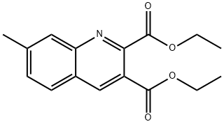 7-METHYLQUINOLINE-2,3-DICARBOXYLIC ACID DIETHYL ESTER Structure