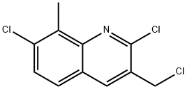 3-CHLOROMETHYL-2,7-DICHLORO-8-METHYLQUINOLINE Struktur
