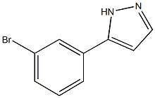 5-(3-ブロモフェニル)-1H-ピラゾール 化学構造式