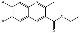 6,7-DICHLORO-2-METHYLQUINOLINE-3-CARBOXYLIC ACID ETHYL ESTER Structure