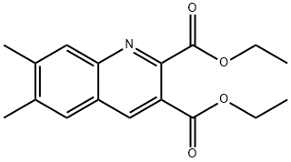 6,7-DIMETHYLQUINOLINE-2,3-DICARBOXYLIC ACID DIETHYL ESTER Structure