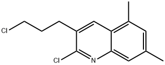 2-CHLORO-3-(3-CHLOROPROPYL)-5,7-DIMETHYLQUINOLINE Structure