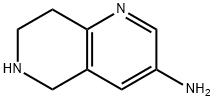 5,6,7,8-テトラヒドロ-1,6-ナフチリジン-3-アミン 化学構造式