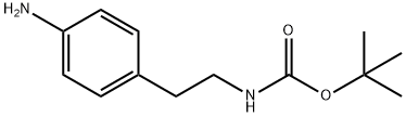 4-アミノフェネチルカルバミン酸tert-ブチル 化学構造式