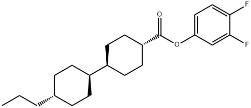 反,反-4'-丙基-[1,1'-联二环己烷]-4-甲酸-3,4-二氟苯酯 结构式