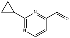 2-Cyclopropylpyrimidine-4-carbaldehyde Struktur