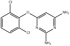 6-(2,6-Dichloro-phenoxy)-pyrimidine-2,4-diamine 化学構造式