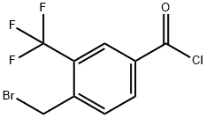 4-(溴甲基)-3-(三氟甲基)-苯甲酰氯, 948553-14-8, 结构式