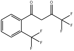 4,4,4-トリフルオロ-1-(2-トリフルオロメチルフェニル)-1,3-ブタンジオン 化学構造式