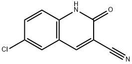 3-Quinolinecarbonitrile, 6-chloro-1,2-dihydro-2-oxo- Structure