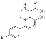 1-(4-bromobenzoyl)piperazine-2,3-dicarboxylic acid 结构式